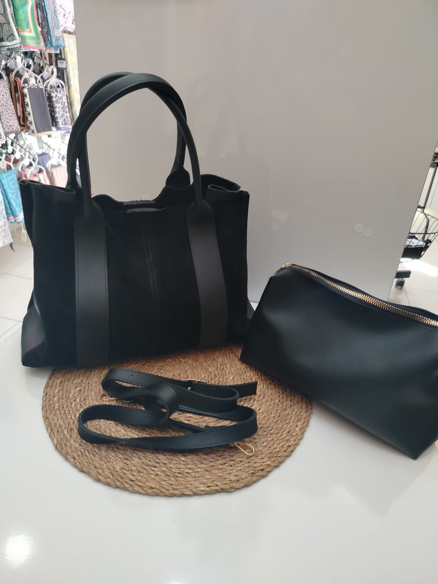 Hakiki Deri Yavrulu Çanta