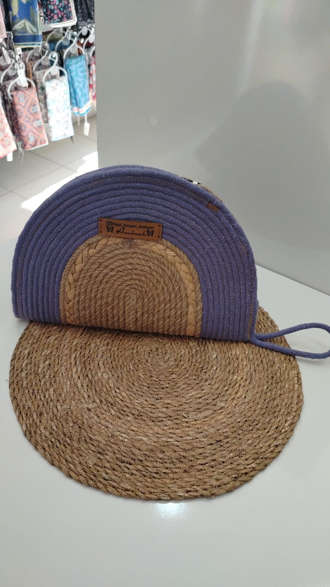 Zarif ve otantik ipli clutch çanta